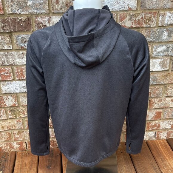 The North Face Men's Dark Gray Hooded Zip-Front Fleece Jacket Size M - Picture 2 of 7